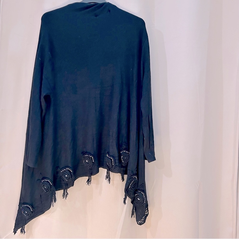 NWT Draped Open Front Cardigan Sweater, Cotton Wool Blend. Size M/L Whimsigoth